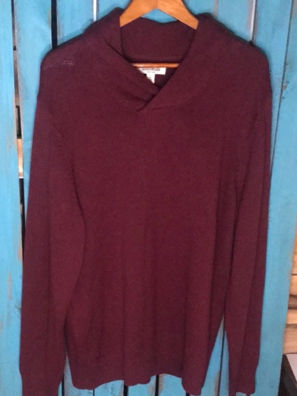 NWT Goodthreads Solid Burgundy sweater Oversize sleeves and length XL